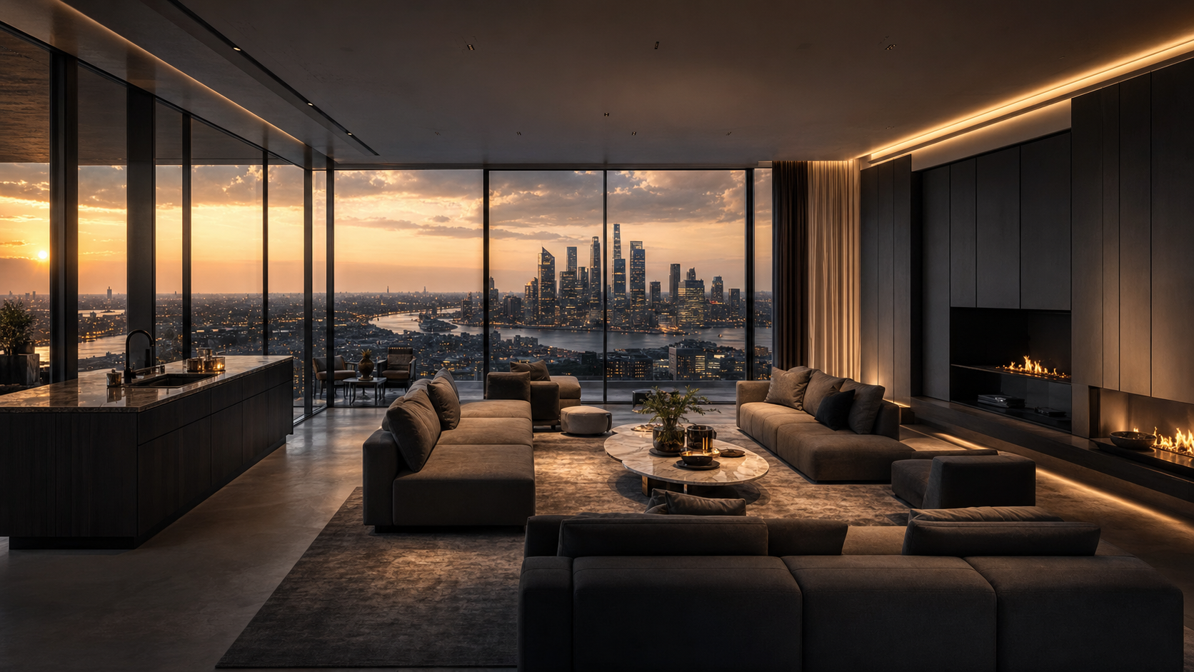 Property interior prepared for AI property marketing